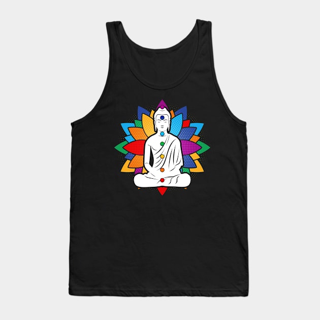 Buddha Chakra Meditation Tank Top by RadStar